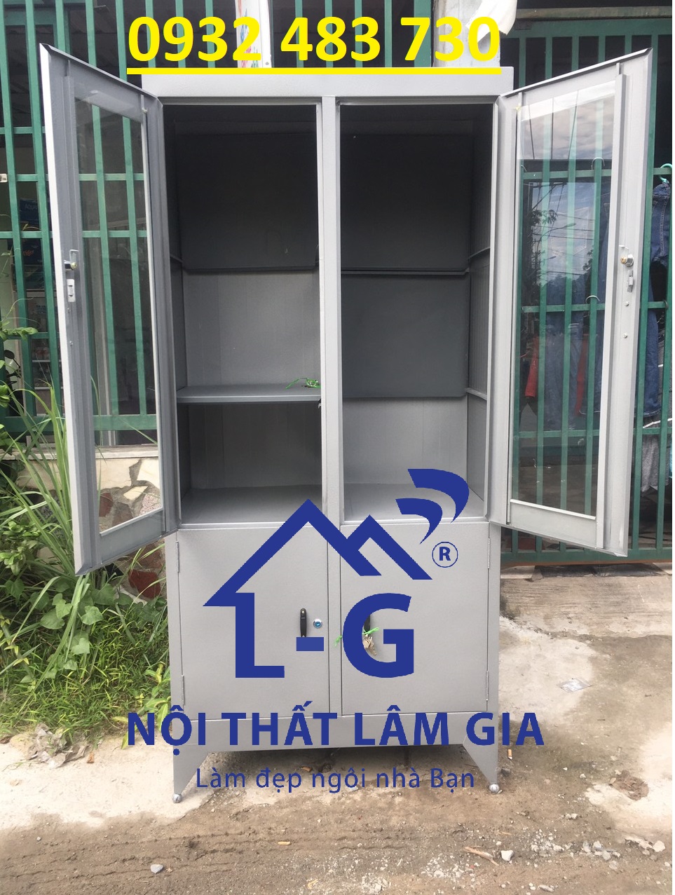 [HCM]Tủ hồ sơ văn phòng bằng sắt - tủ locker 4 cửa
