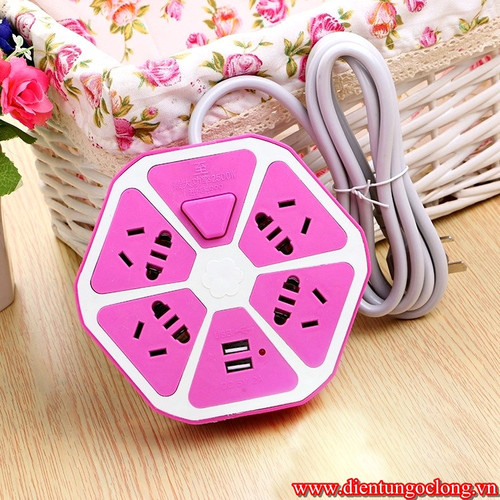 Ổ Điện Trái Cam 2 cổng USB Có Công Tắc, chất liệu bền bỉ