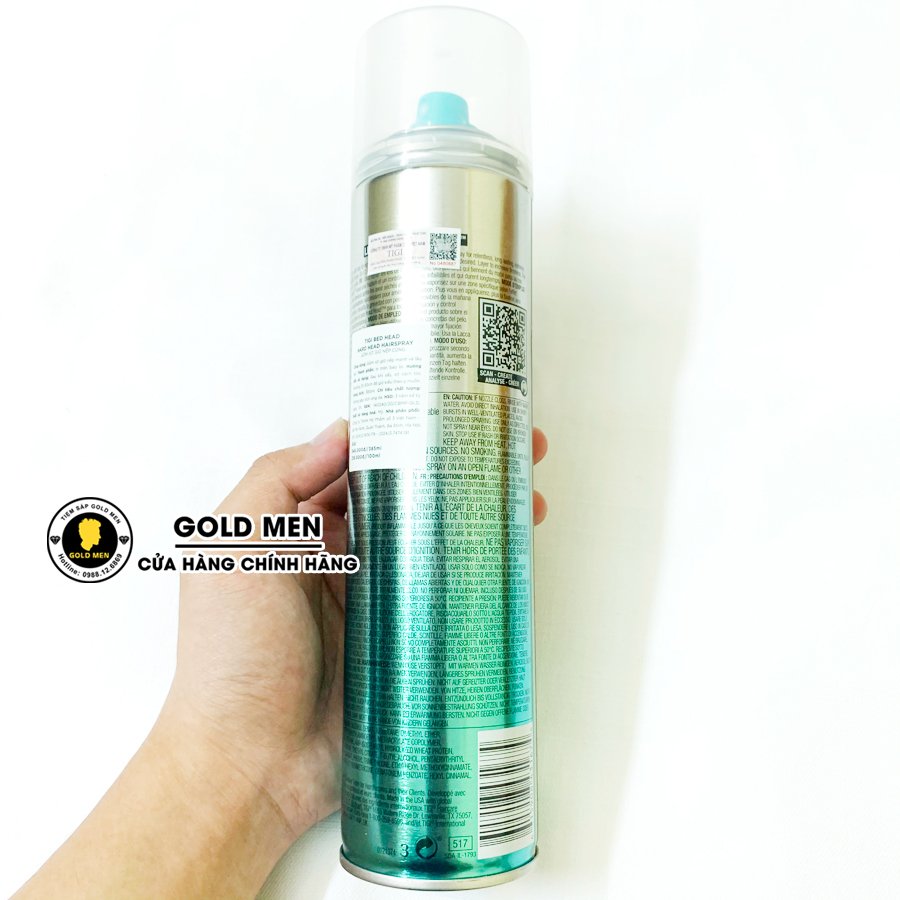 Gôm xịt tóc Tigi Bed Head siêu giữ nếp cứng