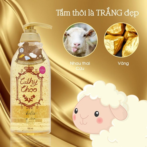 Sữa tắm trắng da Cathy Choo 24k Active Gold 750ml