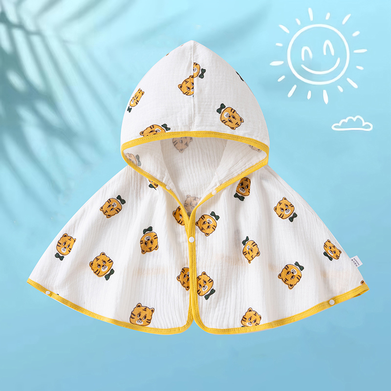 Áo choàng chống nắng gió vải xô muslin cao cấp cho bé sơ sinh 0-12 tháng tuổi, nhiều hình đáng yêu- A22