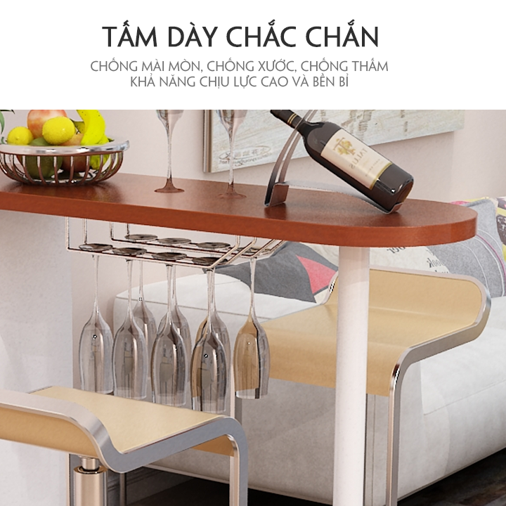 Bàn quầy Bar sáng tạo, Quầy bar mini gỗ hiện đại, Bàn đảo bếp vách ngăn phòng khách đẹp
