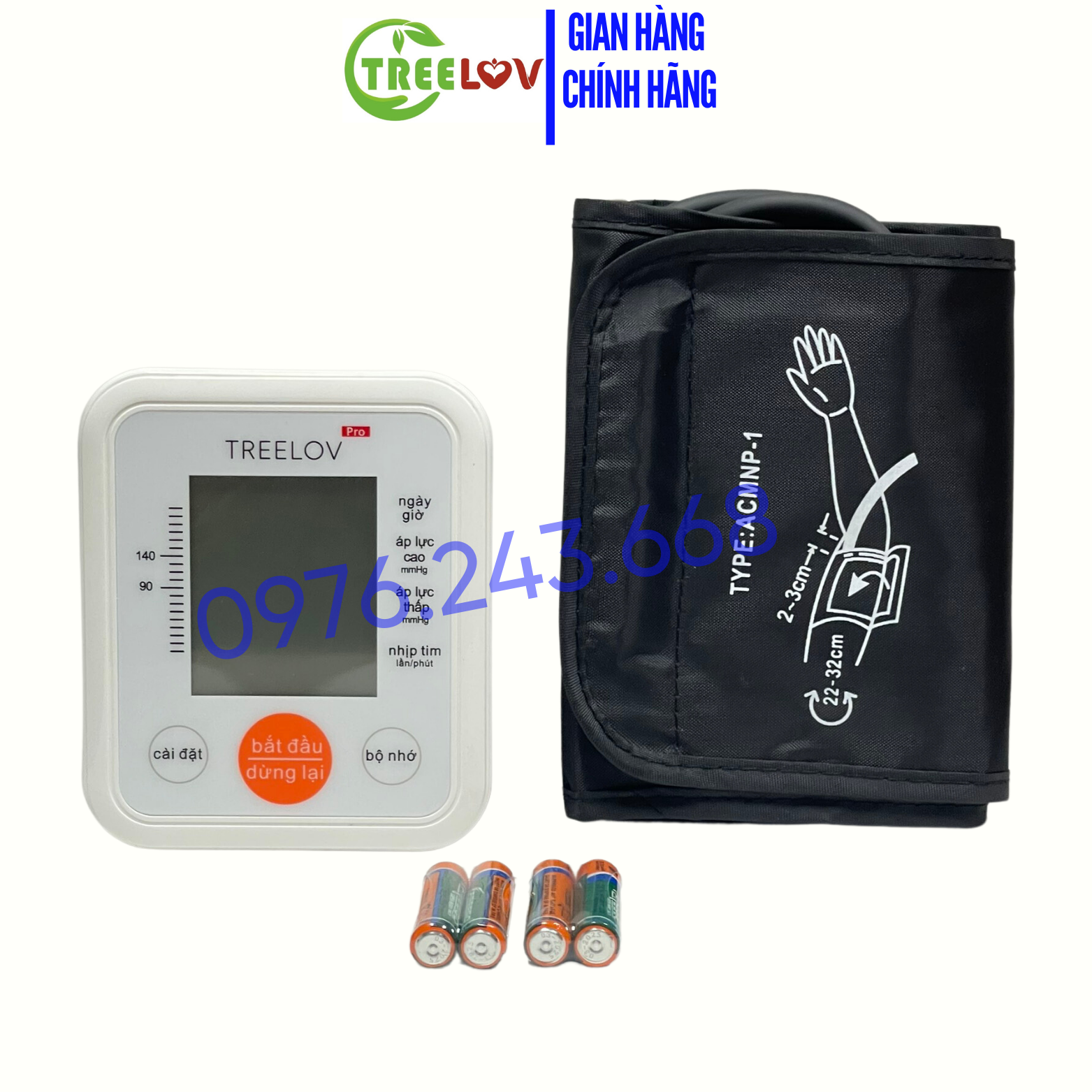 Máy đo huyết áp TREELOV B01B Chính Hãng ( Giọng nói Tiếng Việt)