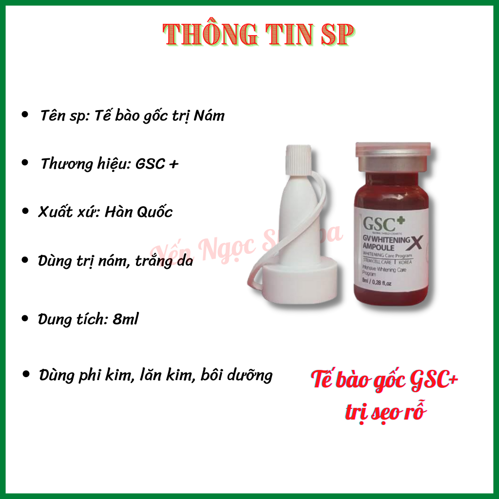 Tế bào gốc GSC+ hỗ trợ nám, trắng da
