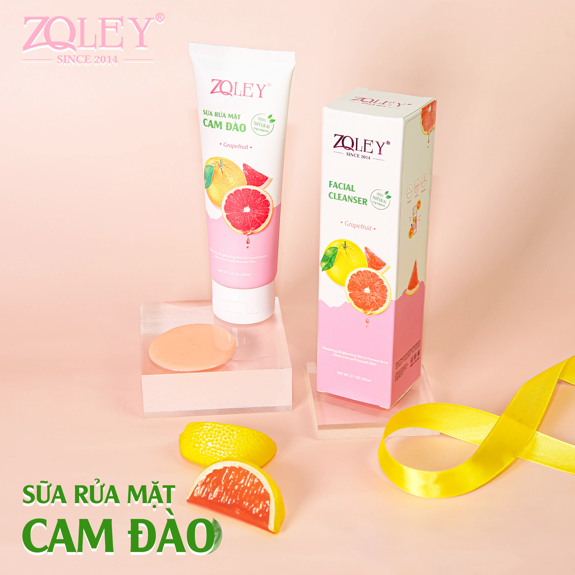 Sữa Rửa Mặt Cam Đào Zoley 80ml
