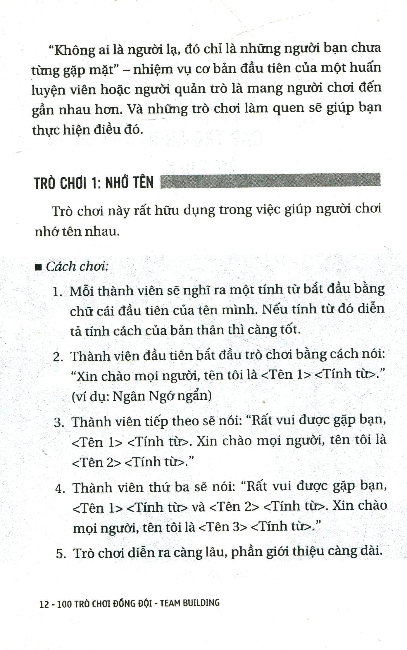 100 Trò Chơi Đồng Đội - Team Building