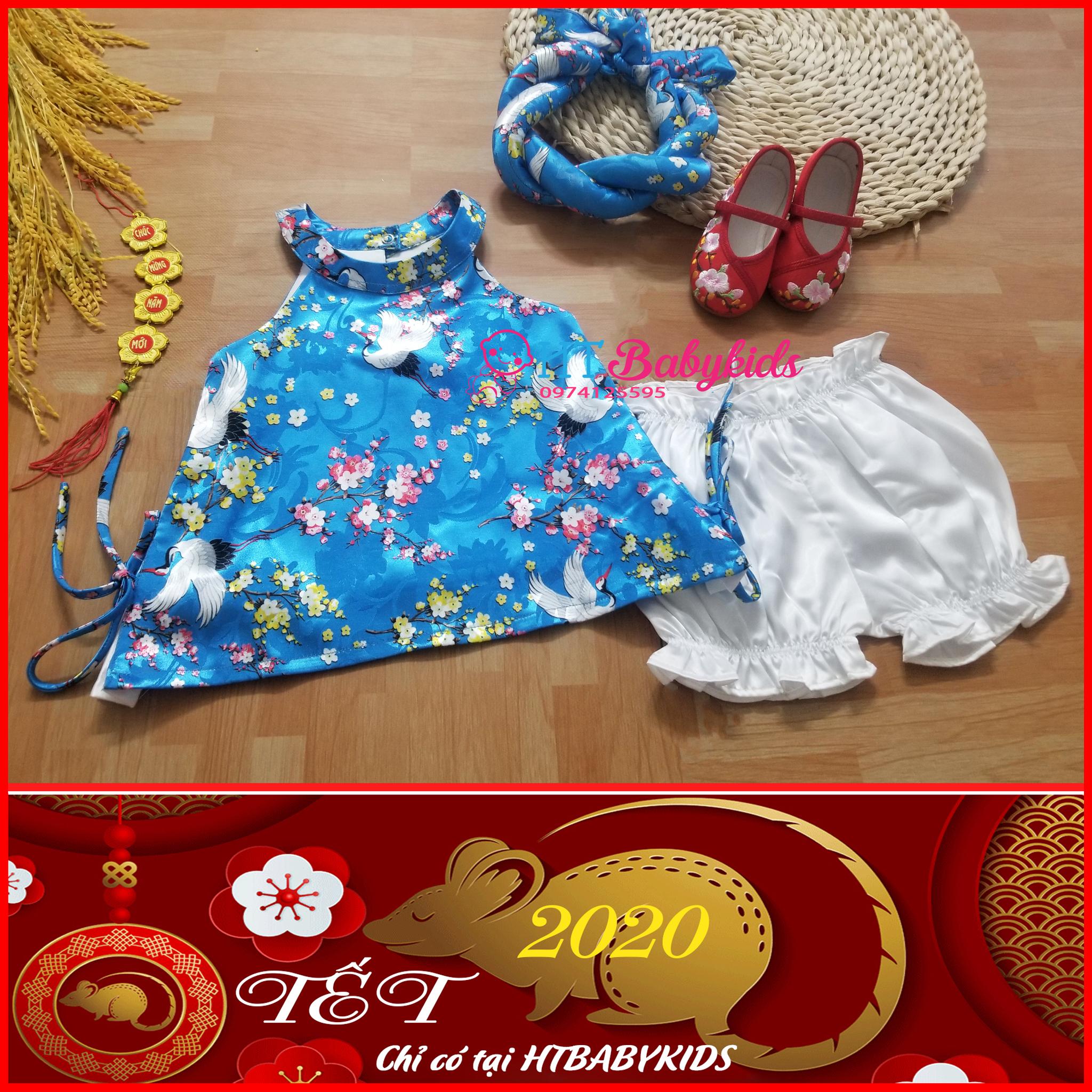 Set Yếm Gấm Cho Bé Gái Tết