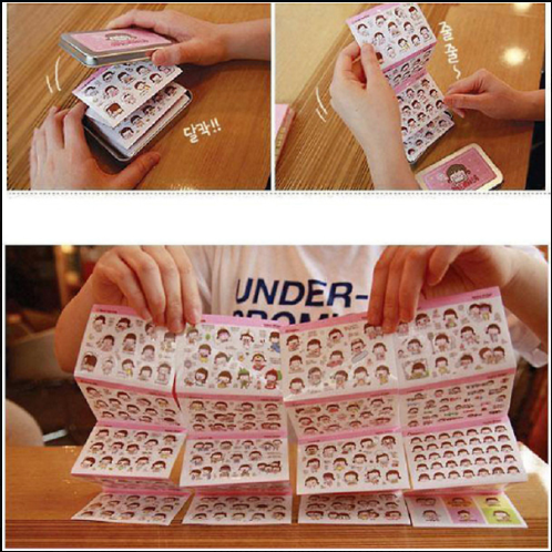 [HCM]Hộp Thiếc 20 tấm Sticker Momoi ( trang trí sổ kế hoạch nhật ký)