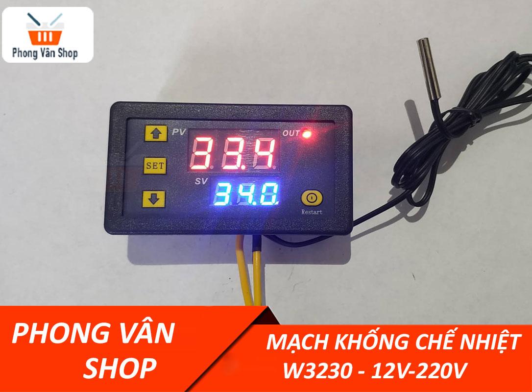 Mạch khống chế nhiệt độ W3230 12v-220v - Cảm biến nhiệt độ