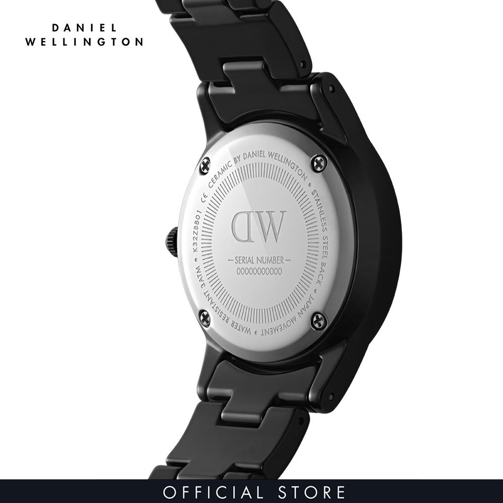 Đồng hồ Nữ Daniel Wellington dây ceramic - Iconic Ceramic màu đen