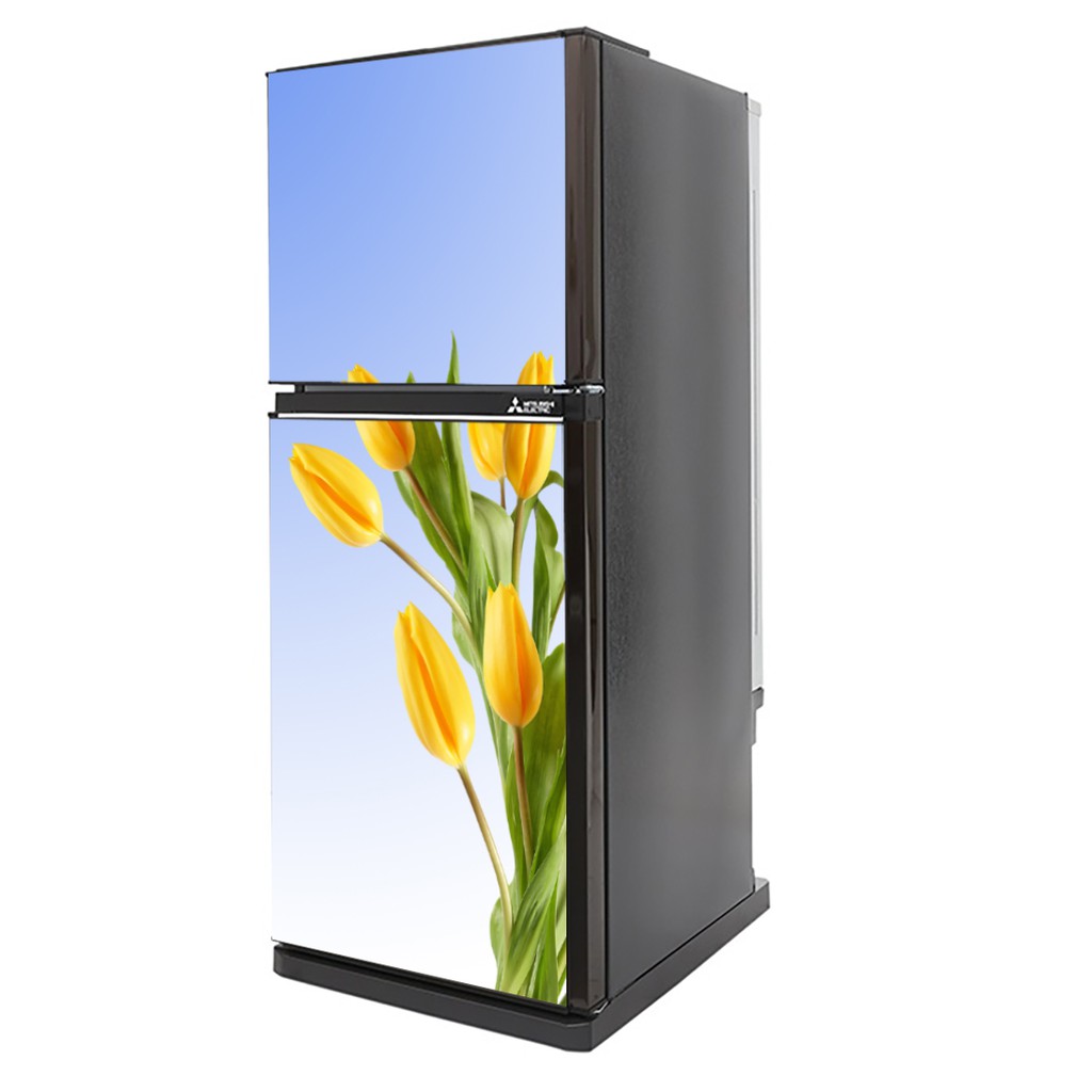 [HCM]Decal dán trang trí tủ lạnh mẫu hoa tulip 1