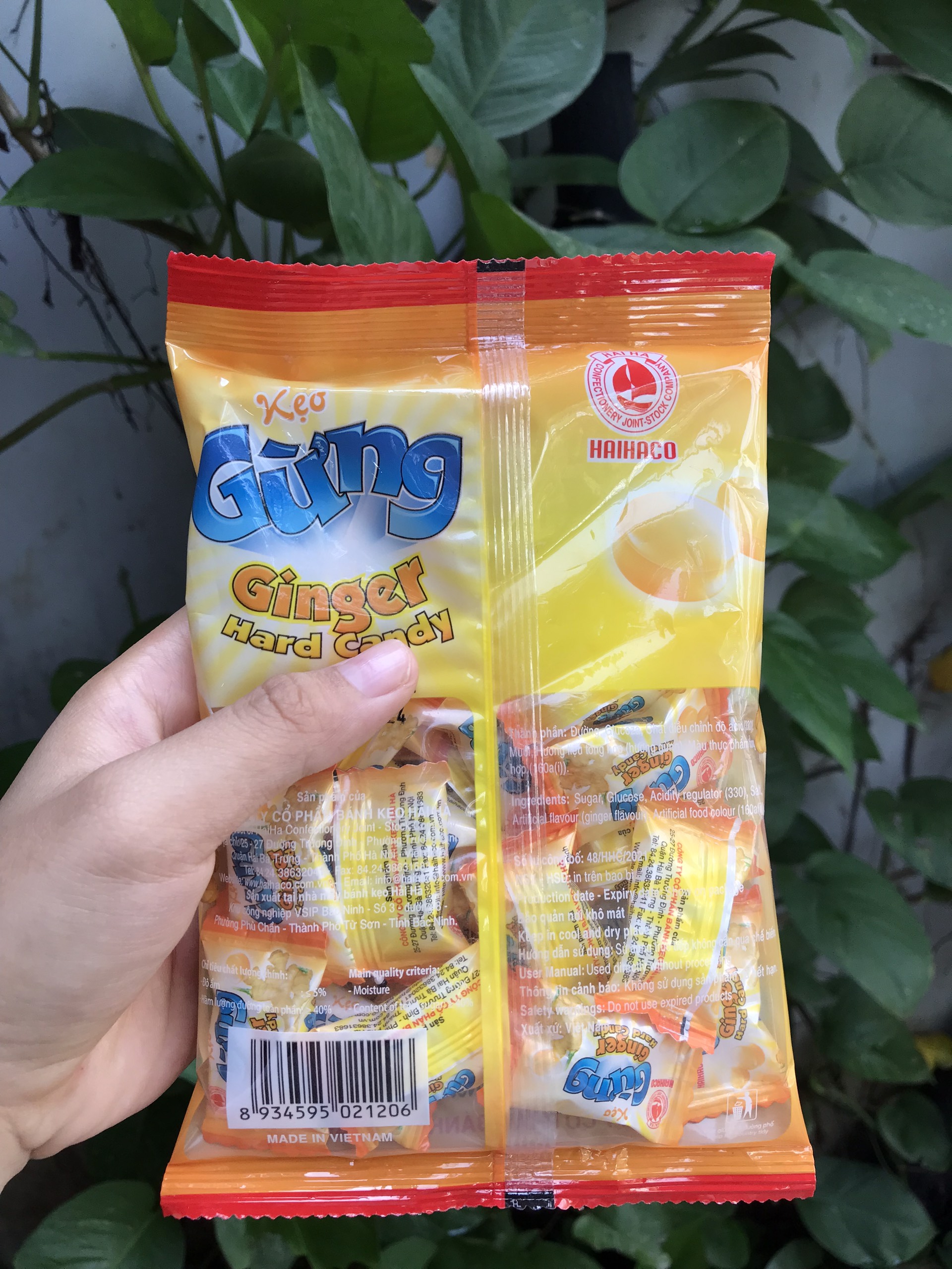 Kẹo Cứng Hương Gừng Hải Hà (Gói 80g)