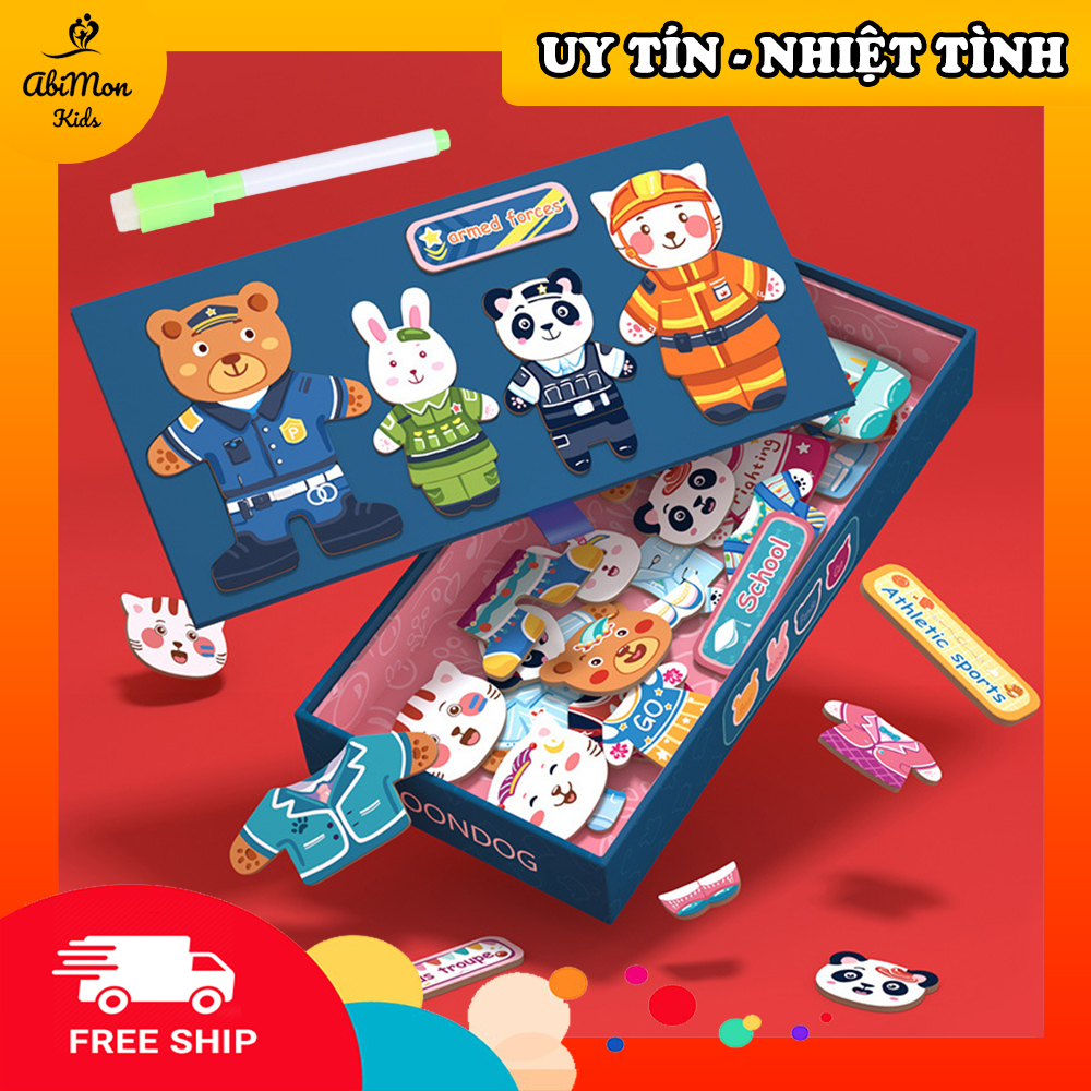 🌻 Bộ Trang Phục Gia Đình Thỏ Cho Bé ☘️ Montessori cao cấp ✨ Đồ chơi Gỗ - Giáo dục - An toàn - Thông minh