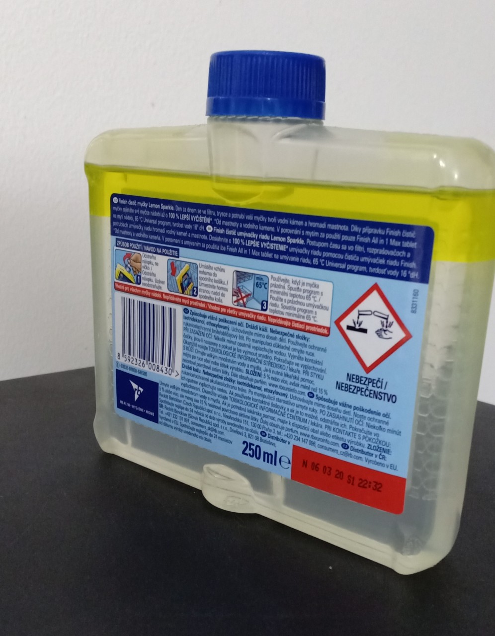 Dung dịch tẩy cặn vệ sinh máy rửa chén bát finish