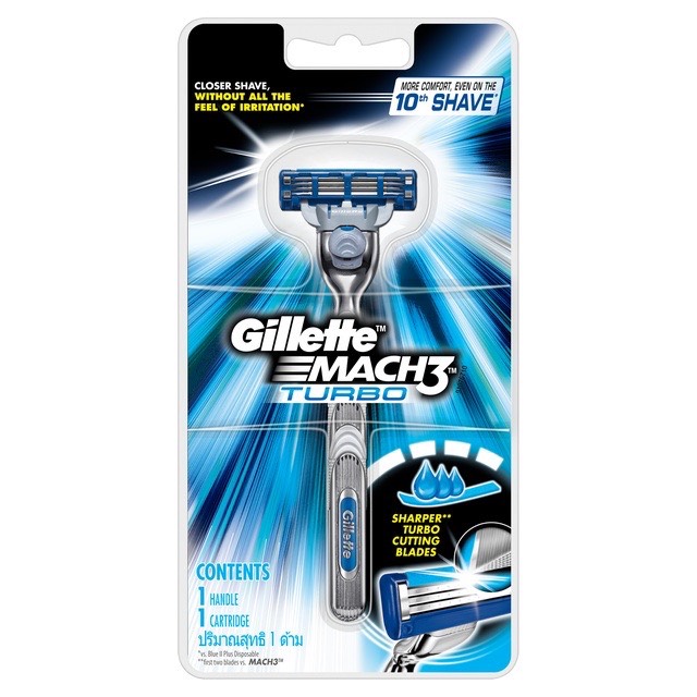 Dao cạo râu Gillette Mach 3 Turbo Cán 1s