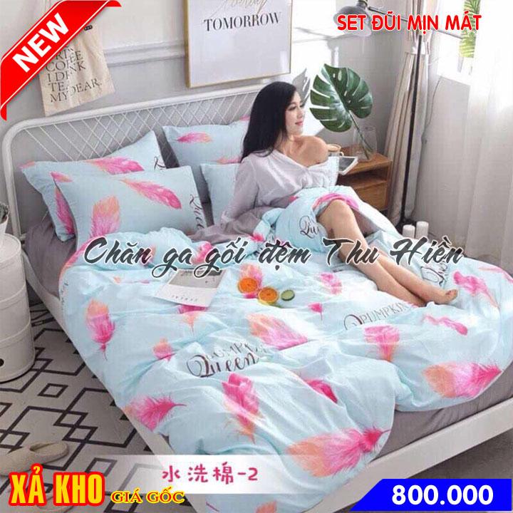 Bộ chăn ga gối cotton đũi cao cấp 2