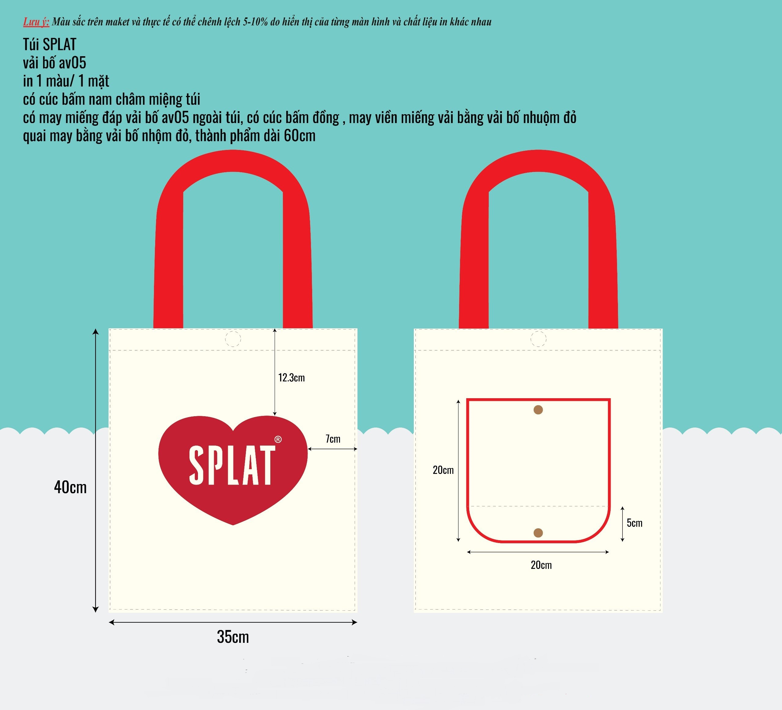 [HÀNG TẶNG KHÔNG BÁN] Túi tote SPLAT chất liệu canvas cao cấp
