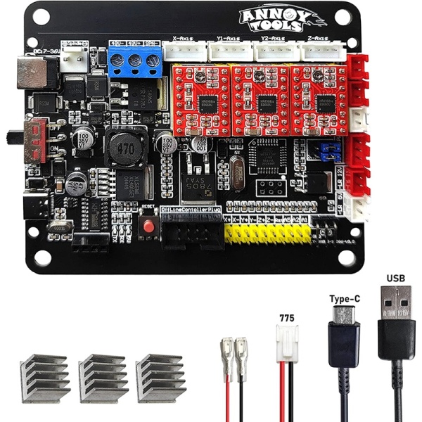 GRBL CNC Controller Control Board,3-Axis Stepper Motor Connect to 300W Spindle USB Driver Board for CNC and Engraving Malaysia