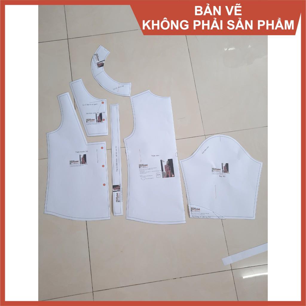 Rập bộ quần dài tay lỡ - Rập giấy mã 575 (Bản vẽ) (BẢN VẼ)