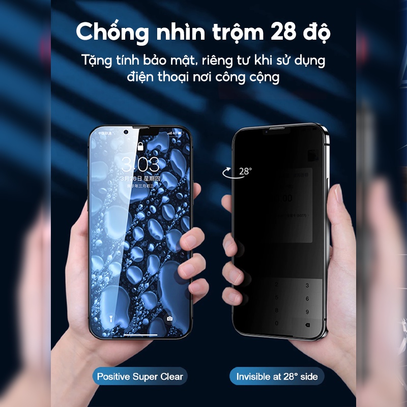 Kính Cường Lực Chống Trộm Kèm Khung Hỗ Trợ Tự Dán Chống Trầy Xước Độ Cứng 9h iPhone 11 12 13 14 15 Pro Max Njoyshop