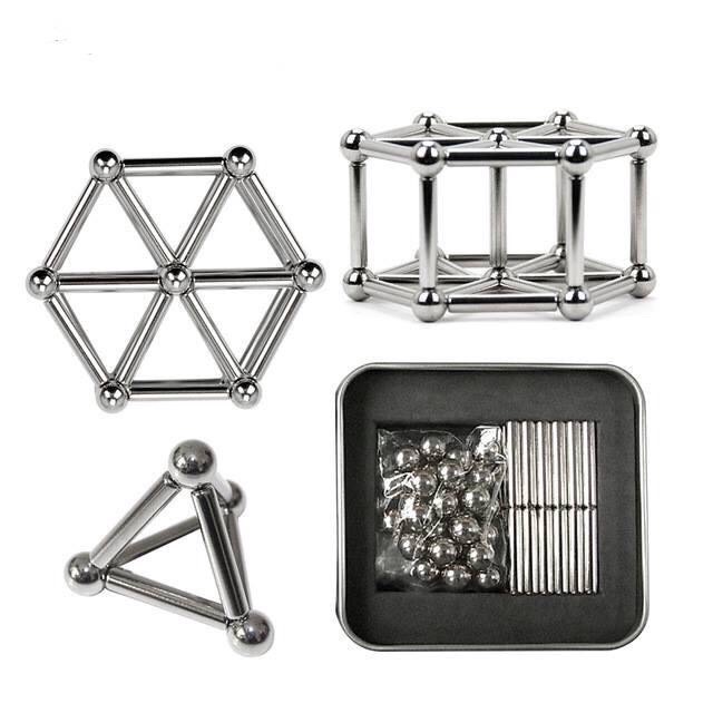 Buckybars - Bi + Thanh Nam Châm Xếp Hình Cao Cấp 36 Thanh