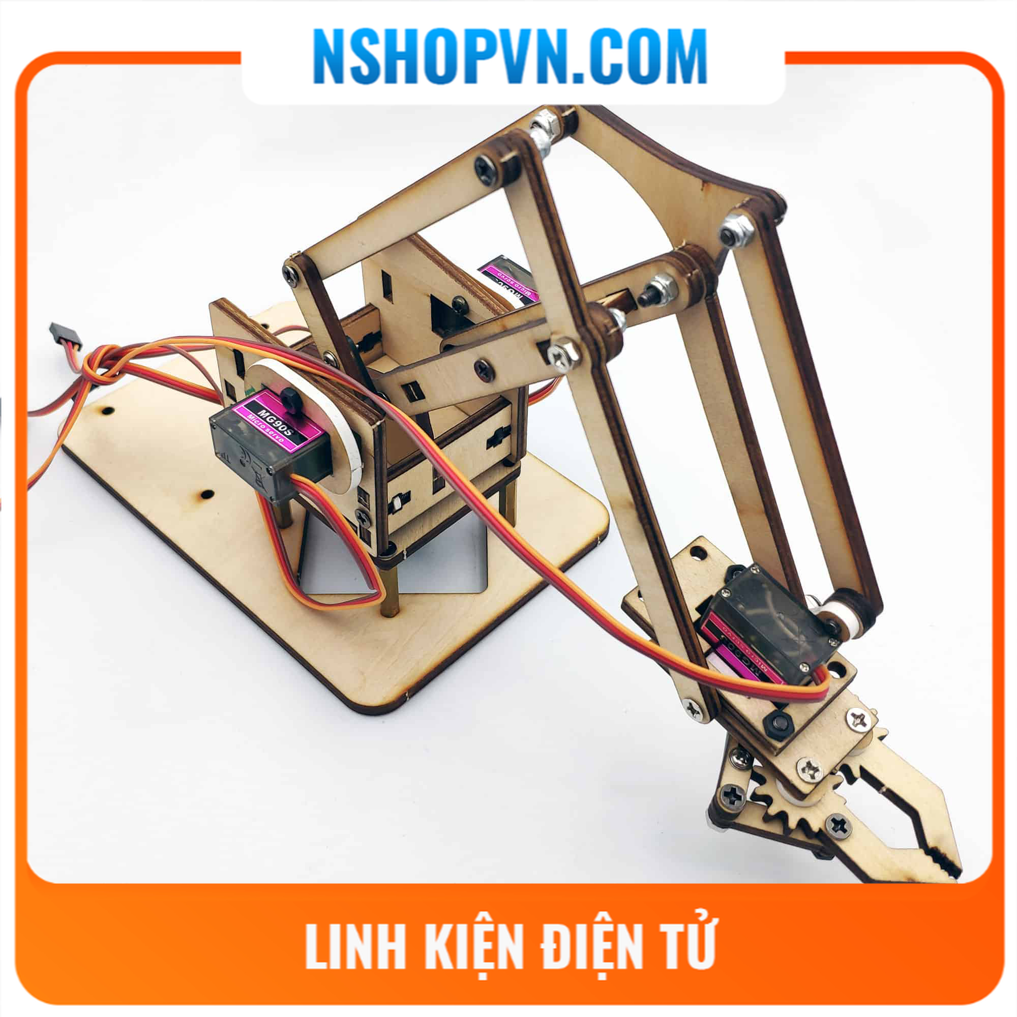 Bộ khung cánh tay robot 4 servo (đã bao gồm Servo)