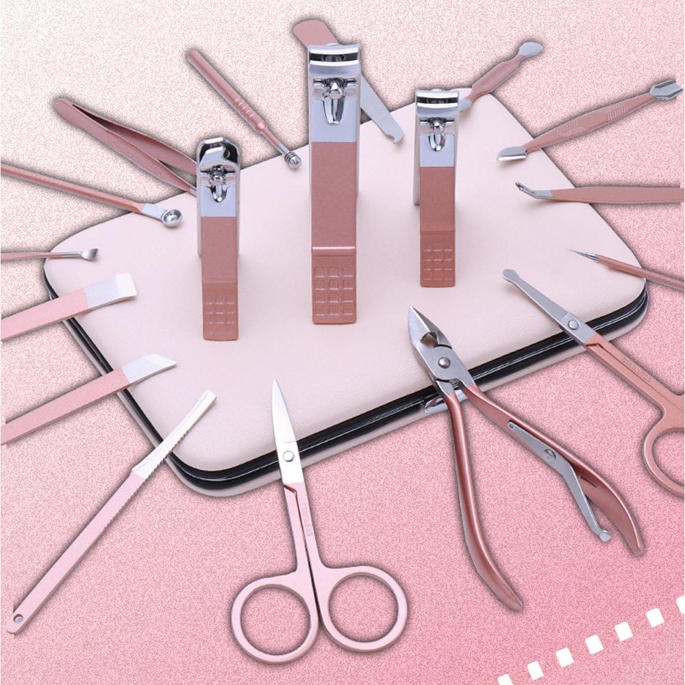 BỘ DỤNG CỤ BẤM MÓNG TAY 18 MÓN (Dụng cụ cắt móng, làm móng, lấy ráy tai, mụn tiện dụng)