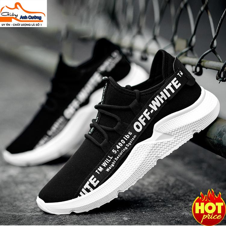 Giày sneaker nam hàn quốc cao cấp OFFWHITE (đen trắng) siêu hot  (Giá Hủy Diệt)