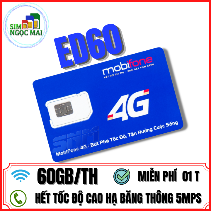 FREESHIP - CHƯA KÍCH HOẠT. Sim 4G Mobifone TK135 Miễn Phí Tháng Đầu 210gb Data - Sim Ngọc Mai