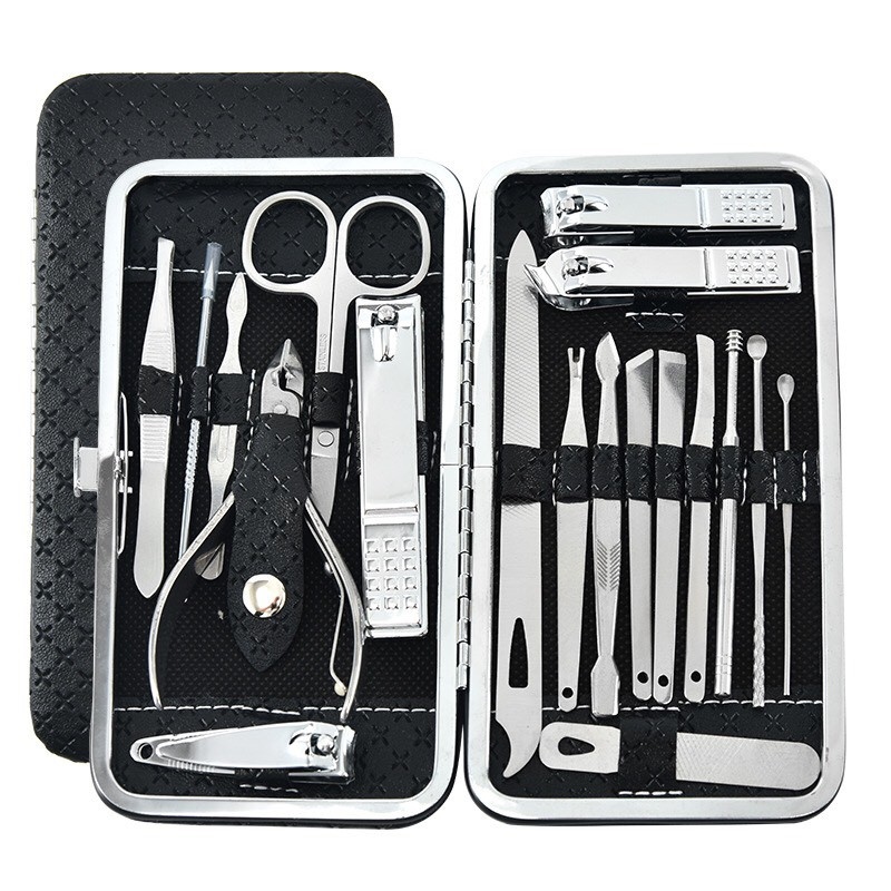 Bộ Bấm Móng Tay 19 Món Thép Cao Cấp Không Rỉ
