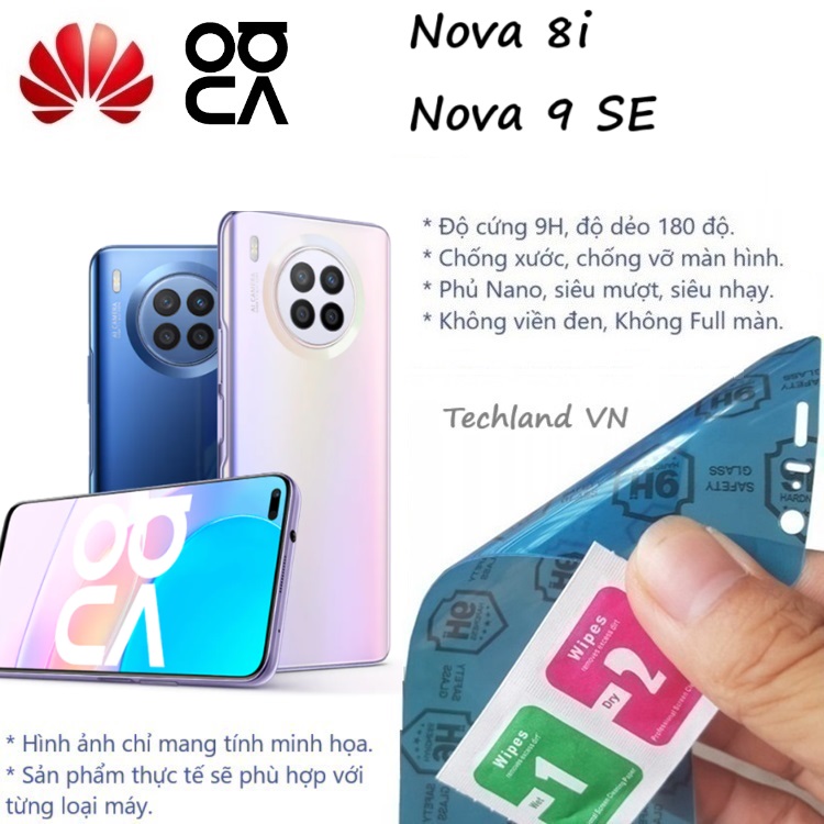 Cường Lực Phủ Nano Huawei Nova 8i / Nova 9 SE 4G / 5G - Trong Suốt, Không Full Màn, Không Viền Đen