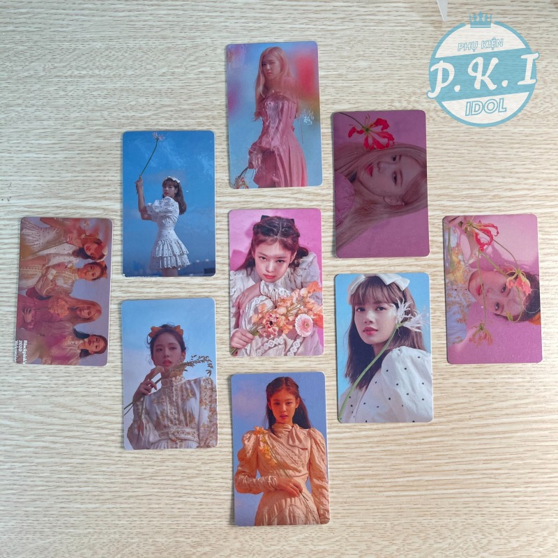 Set 9 Card BlackPink Welcoming Collection - Ép Lụa Bo Góc