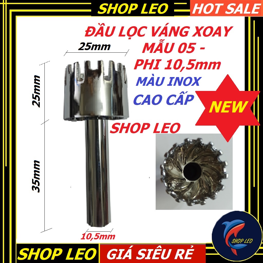 Đầu lọc váng xoay nano phi 10,5 - đầu váng xoay in out lọc váng nano - in out thủy sinh - shopleo
