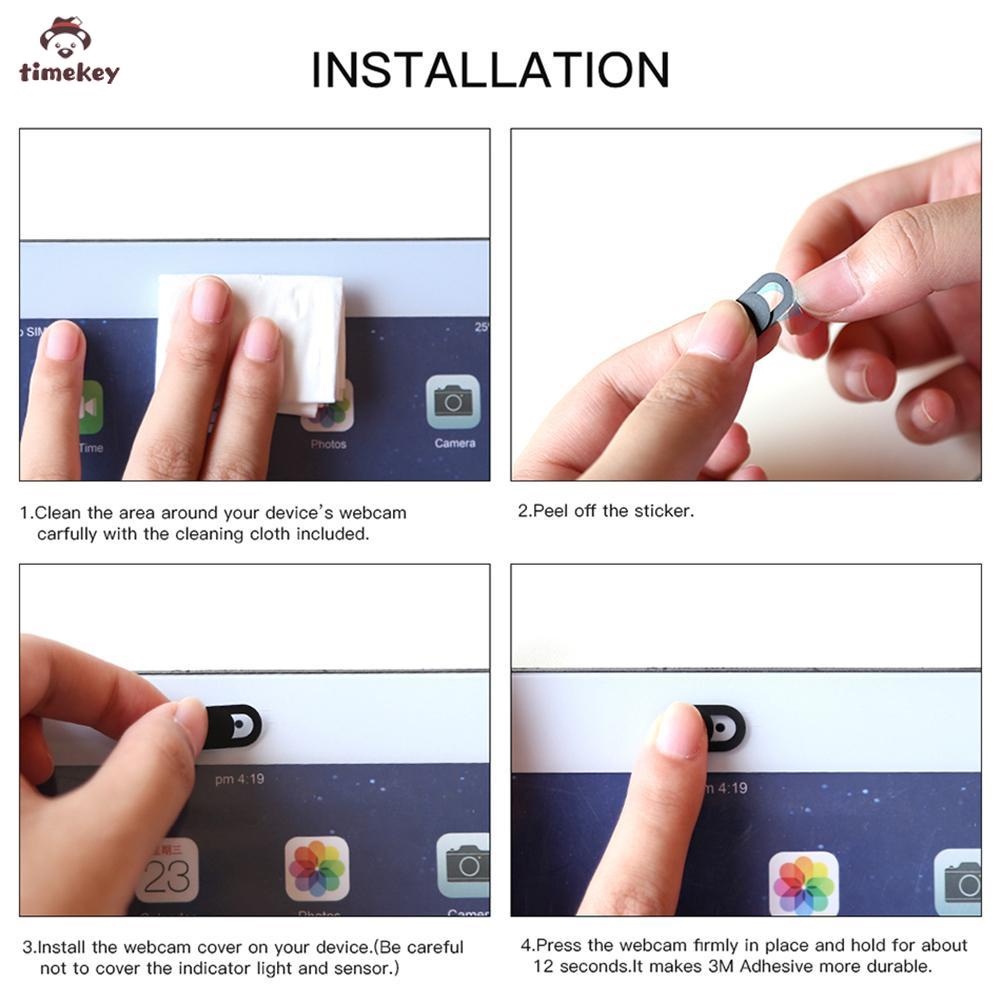 Timekey-Universal WebCam Cover Shutter Slider Plastic Camera Cover For Web Laptop iPad PC Macbook Tablet Lens Privacy Sticker