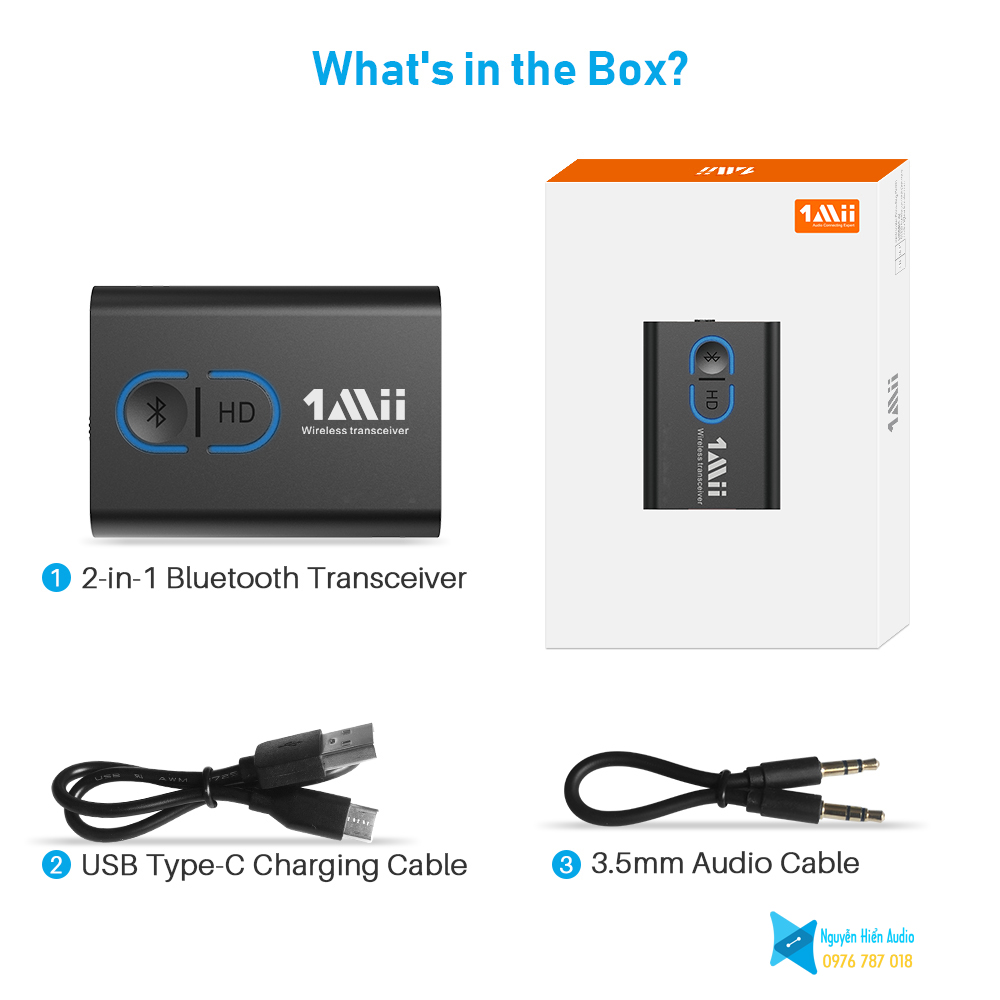Bộ thu phát ML300 Bluetooth 5.0 chuẩn aptx HD (xả hàng)