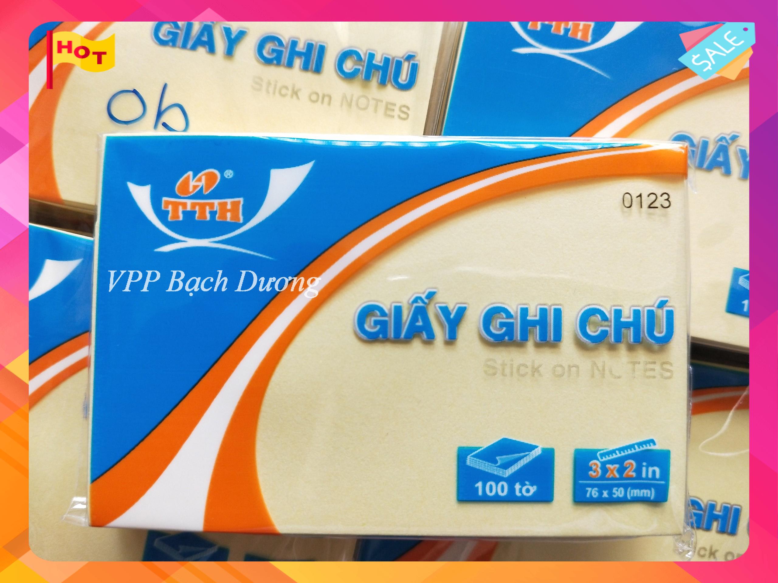 Giấy note vàng 3x2 -xấp/100 tờ