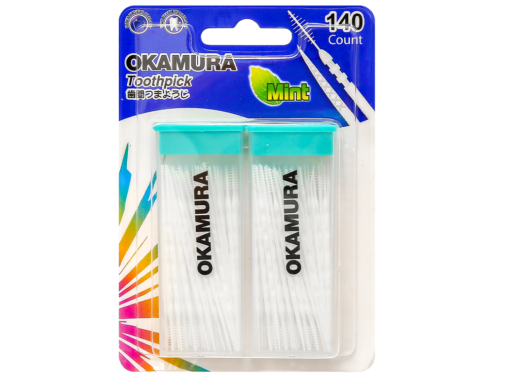 Combo 2 hộp Tăm Nhựa Okamura Toothpick 1234