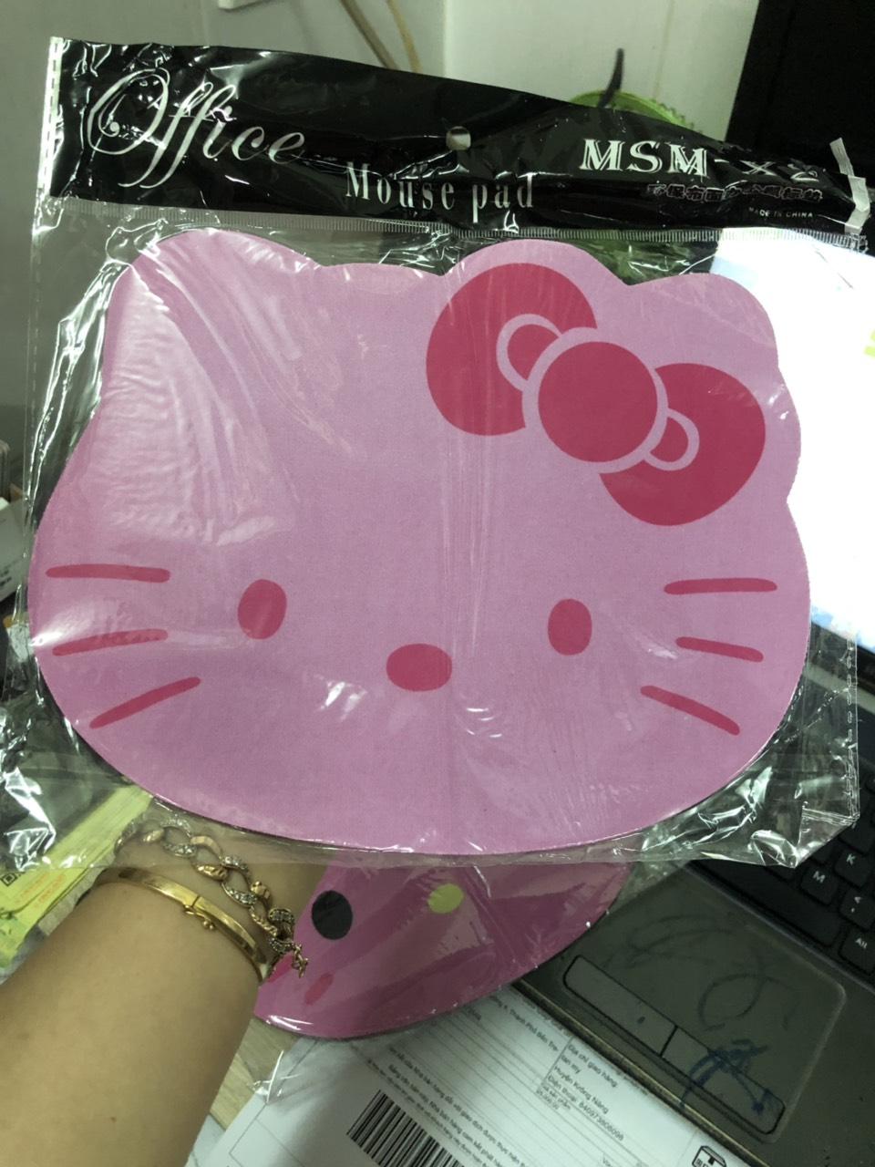 Bộ chuột có dây và miếng lót kitty, mẫu trái tim
