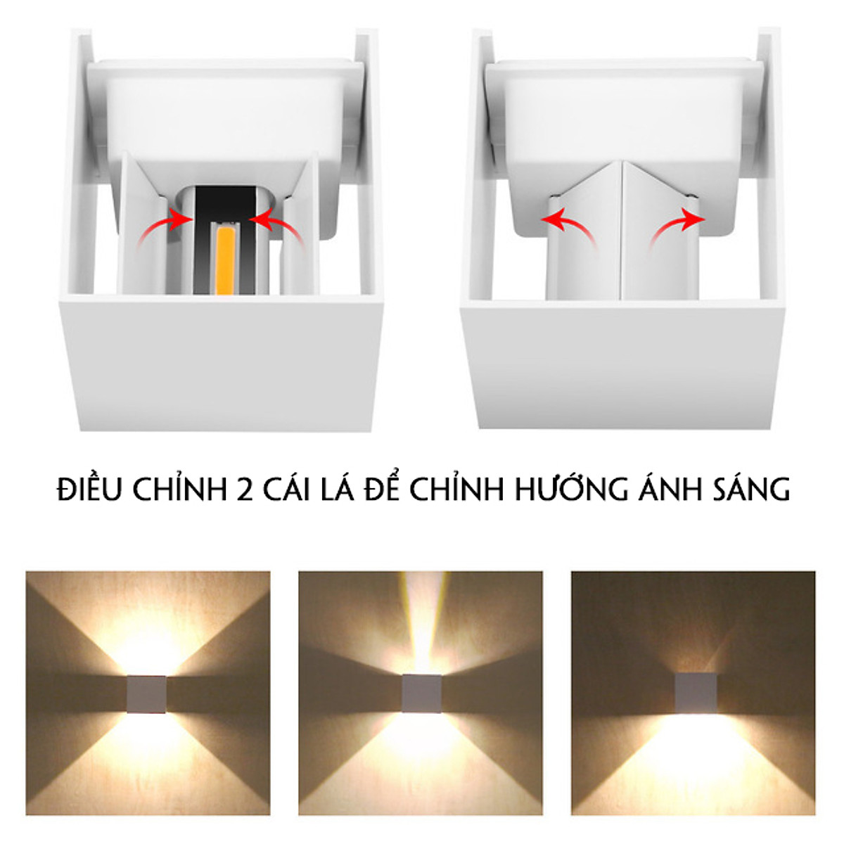 Đèn Led Hắt Tường 2 Đầu, Hắt 2 Đầu Hiện Đại