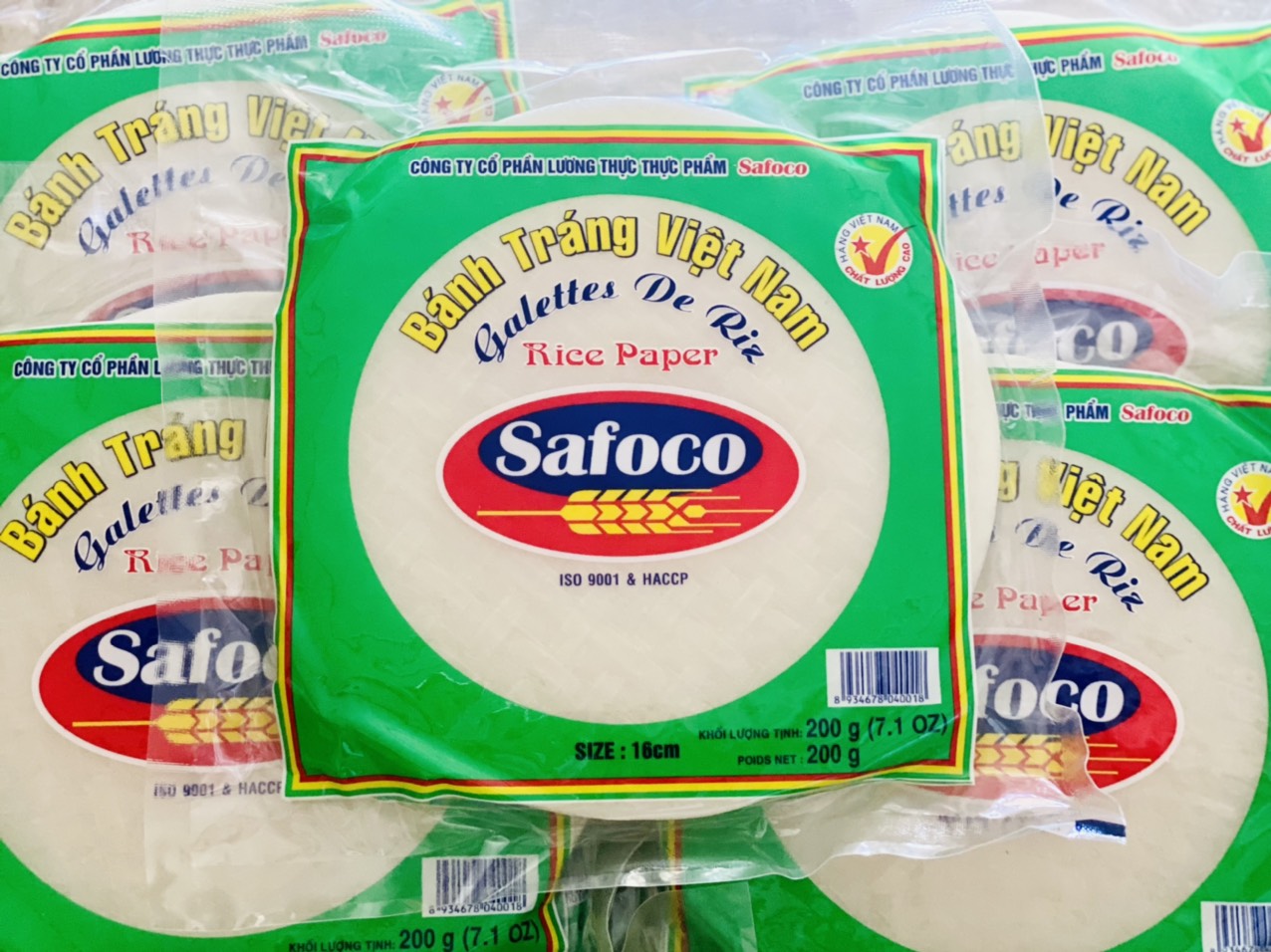 Bánh Tráng Hiệu Safoco 200g - size 16cm