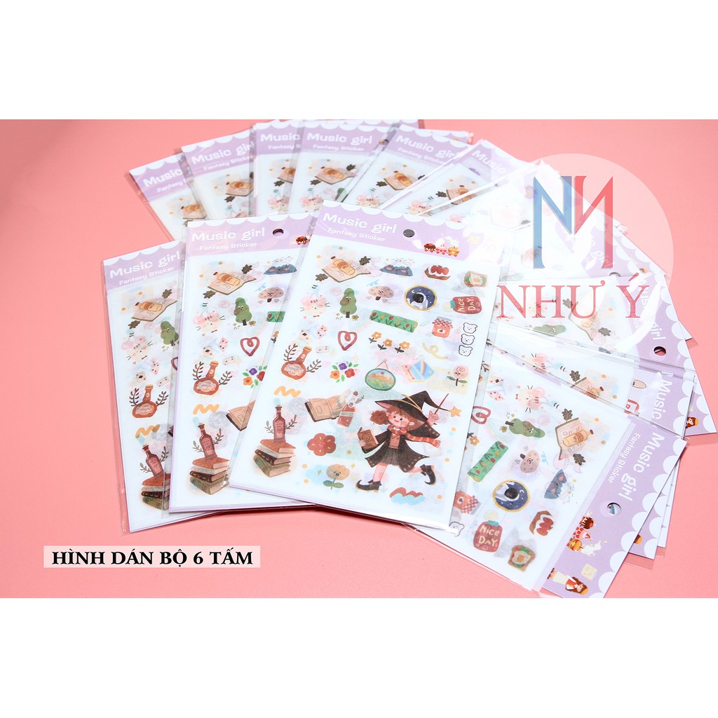 Sticker HÌNH DÁN BỘ 6 TẤM