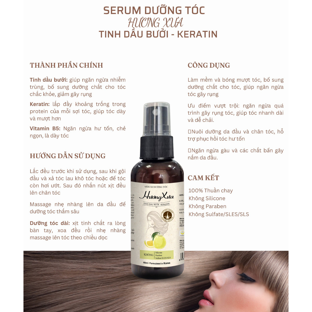 Serum Dưỡng Tóc Hương Xưa 60ml