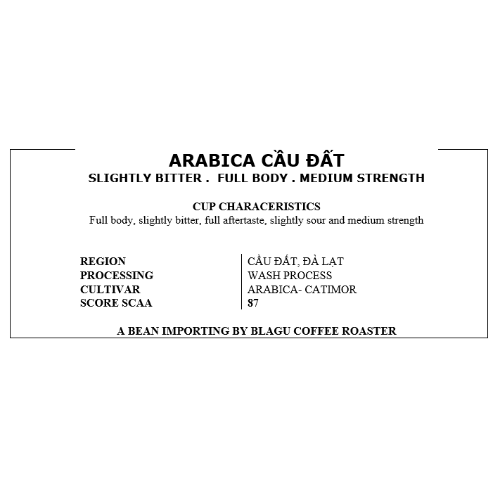 Cà phê hạt Arabica cầu đất pha Espresso túi 500 gram rang vừa