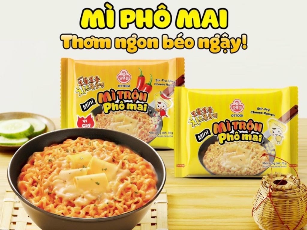 CB 10 GÓI MÌ OTTOGI MINI TRỘN PHÔ MAI 75GR- 52705