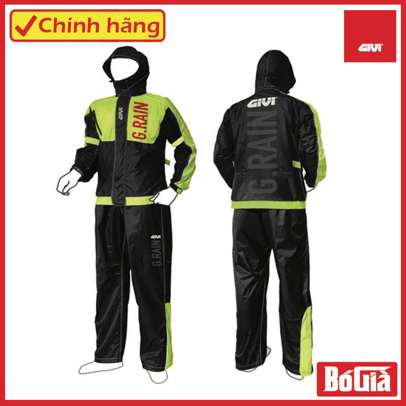 [HCM]Bộ Quần Áo Mưa GIVI GRA01 (Grand Rain Suit) - BOGIA.VN