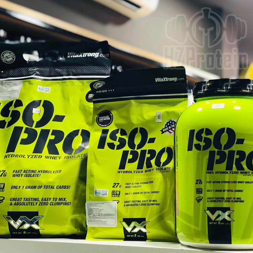 ISO PRO Whey Protein 5lbs (2.3kg) - 100% Hydrolyzed Sữa tăng cơ Hỗ Trợ, Phát Triển Và Duy Trì Cơ Bắp Hiệu Quả, Giảm Mỡ, PROTEIN CAO CẤP, HẤP THỤ CỰC NHANH