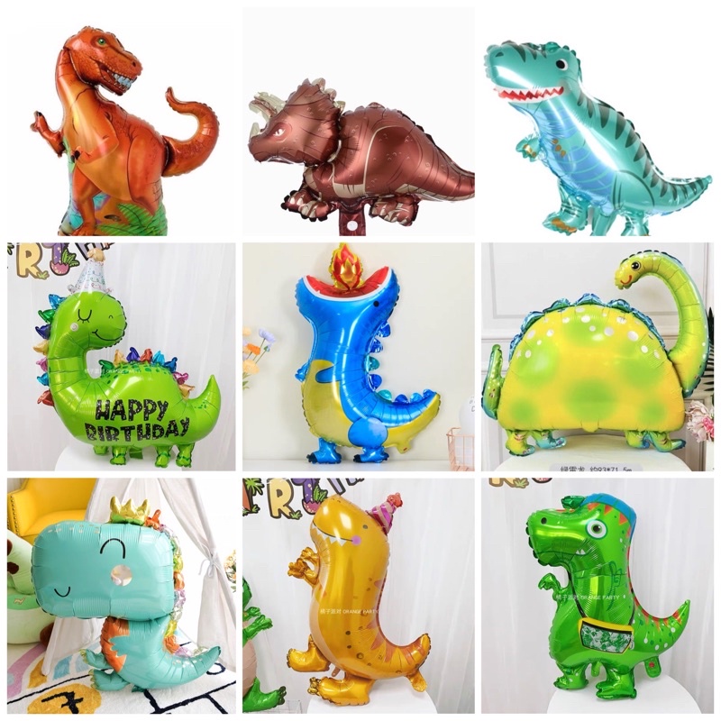Bóng Kiếng Trang Trí Sinh Nhật Hình Khủng Long Dinosaur