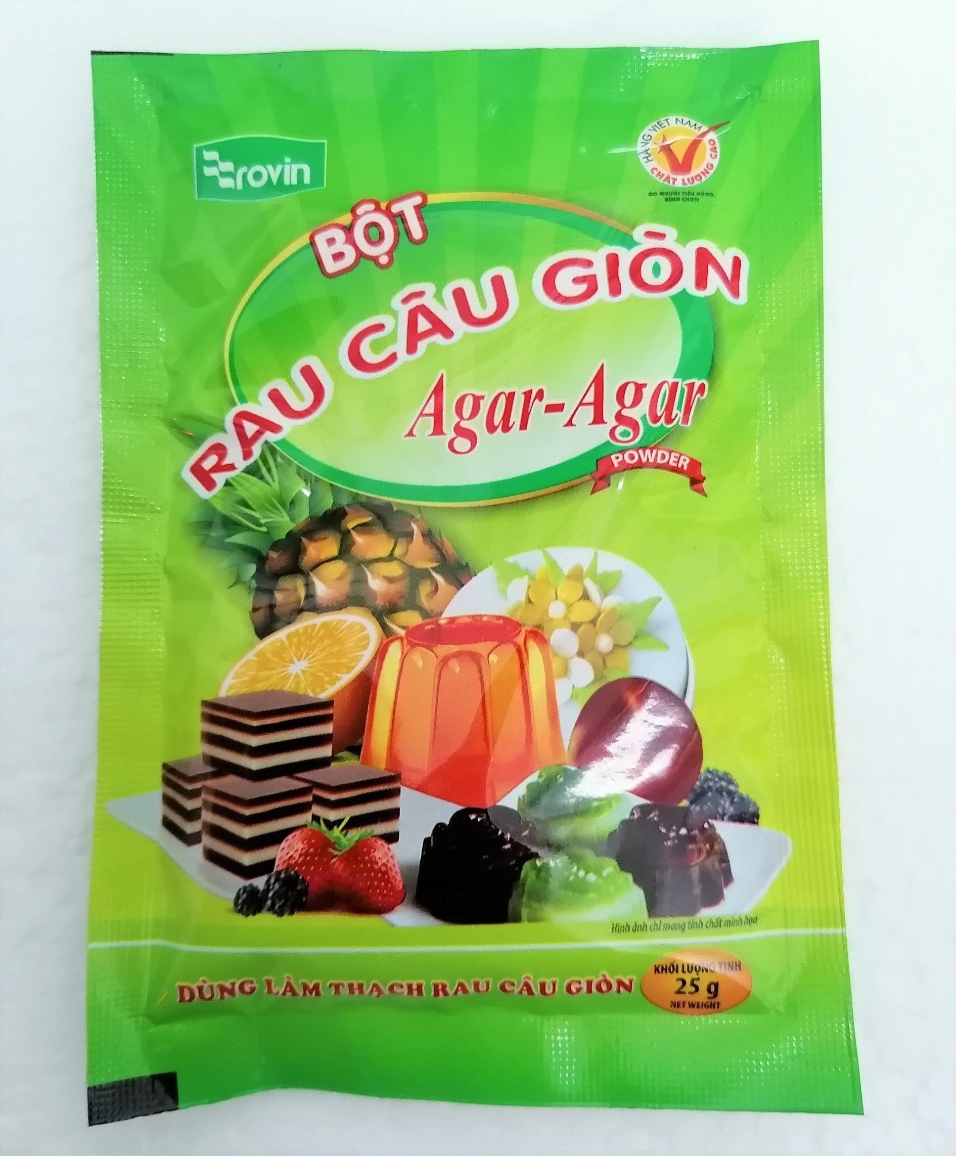 Bột thạch rau câu giòn rovin agar - agar powder