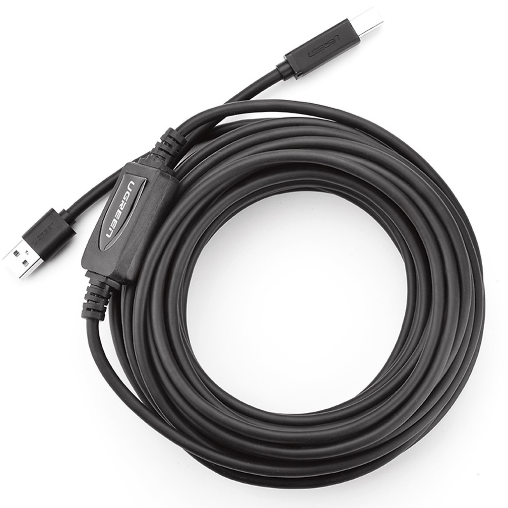 Cáp Máy In Usb 2.0 Dài 10M Có Ic Khuếch Đại  Ugreen 10374 - Cáp Máy In Usb 2.0 Chất Lượng Cao.