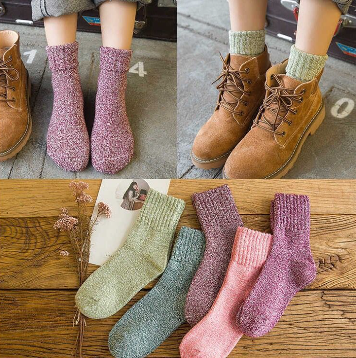 Set 5 Đôi Tất Vớ Nữ Cao Cổ Hạt Tiêu Siêu Hot